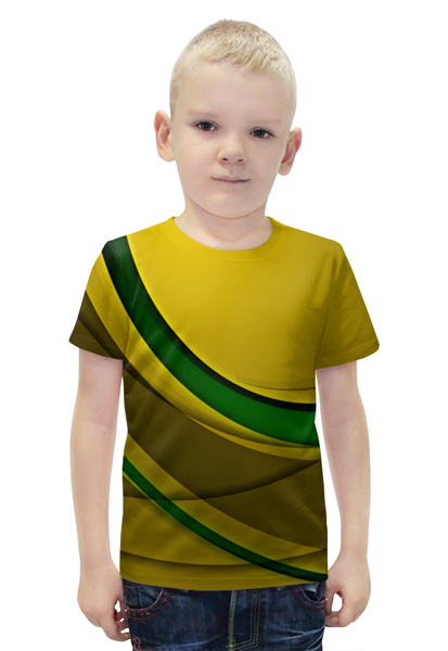 Заказать детскую футболку в Москве. Футболка с полной запечаткой для мальчиков Линии от THE_NISE  - готовые дизайны и нанесение принтов.