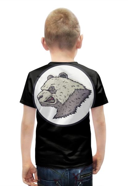 Заказать детскую футболку в Москве. Футболка с полной запечаткой для мальчиков Angry PANDA / Злая Панда от crash - готовые дизайны и нанесение принтов.