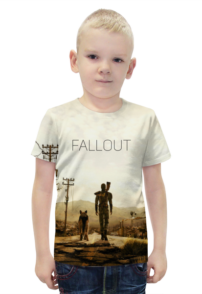 Заказать детскую футболку в Москве. Футболка с полной запечаткой для мальчиков Fallout от THE_NISE  - готовые дизайны и нанесение принтов.