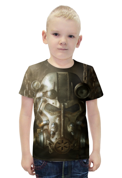 Заказать детскую футболку в Москве. Футболка с полной запечаткой для мальчиков Fallout 4 от CoolDesign - готовые дизайны и нанесение принтов.