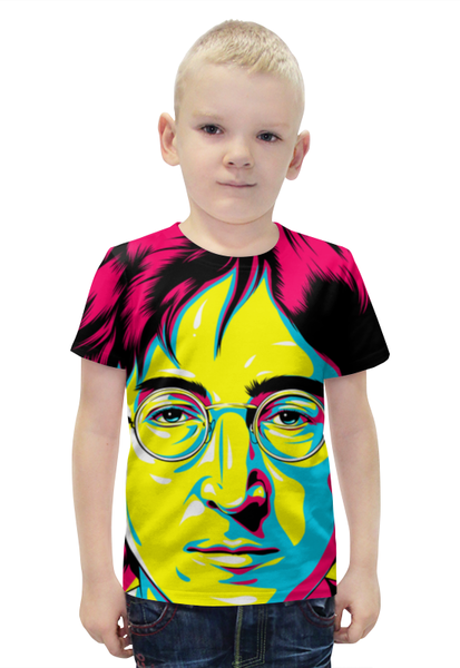 Заказать детскую футболку в Москве. Футболка с полной запечаткой для мальчиков Джон Леннон от Виктор Гришин - готовые дизайны и нанесение принтов.