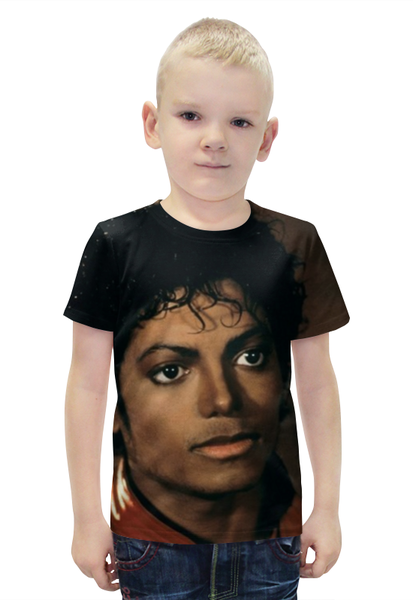Заказать детскую футболку в Москве. Футболка с полной запечаткой для мальчиков Майкл Джексон от Виктор Гришин - готовые дизайны и нанесение принтов.