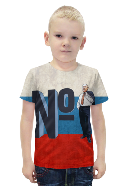Заказать детскую футболку в Москве. Футболка с полной запечаткой для мальчиков Putin от Leichenwagen - готовые дизайны и нанесение принтов.