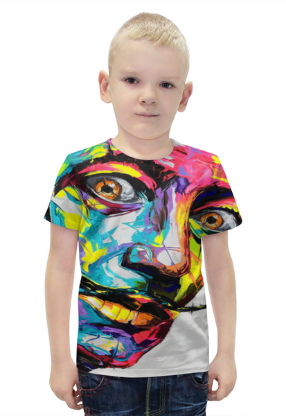 Заказать детскую футболку в Москве. Футболка с полной запечаткой для мальчиков Сальвадор Дали от THE_NISE  - готовые дизайны и нанесение принтов.