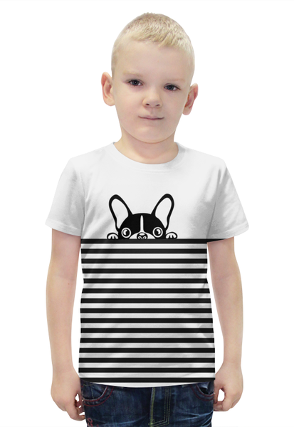 Заказать детскую футболку в Москве. Футболка с полной запечаткой для мальчиков Любопытство от Виктор Гришин - готовые дизайны и нанесение принтов.