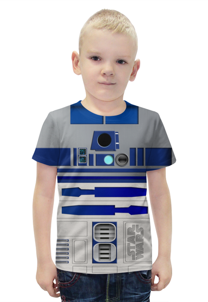 Заказать детскую футболку в Москве. Футболка с полной запечаткой для мальчиков Droid Stars от balden - готовые дизайны и нанесение принтов.
