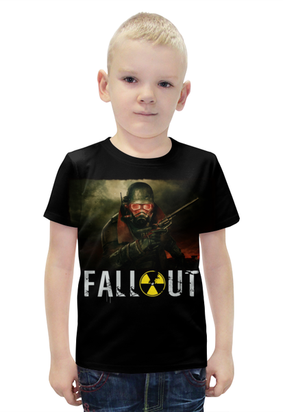 Заказать детскую футболку в Москве. Футболка с полной запечаткой для мальчиков Fallout game от Leichenwagen - готовые дизайны и нанесение принтов.