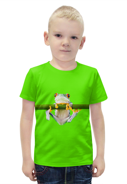 Заказать детскую футболку в Москве. Футболка с полной запечаткой для мальчиков лягушка от THE_NISE  - готовые дизайны и нанесение принтов.