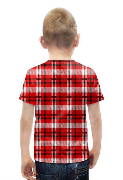 Заказать детскую футболку в Москве. Футболка с полной запечаткой для мальчиков Красная клетка от THE_NISE  - готовые дизайны и нанесение принтов.