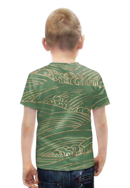 Заказать детскую футболку в Москве. Футболка с полной запечаткой для мальчиков Золотой узор от THE_NISE  - готовые дизайны и нанесение принтов.