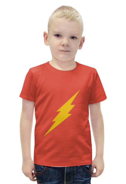 Заказать детскую футболку в Москве. Футболка с полной запечаткой для мальчиков The Flash от Y L - готовые дизайны и нанесение принтов.