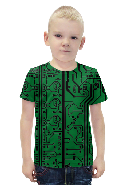 Заказать детскую футболку в Москве. Футболка с полной запечаткой для мальчиков Электроника от Виктор Гришин - готовые дизайны и нанесение принтов.