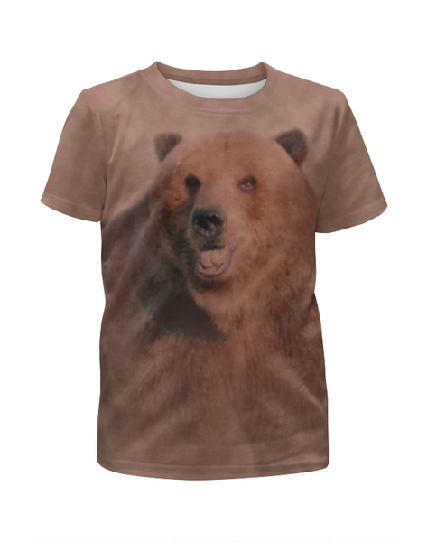 Заказать детскую футболку в Москве. Футболка с полной запечаткой для мальчиков Медведь от valezar - готовые дизайны и нанесение принтов.