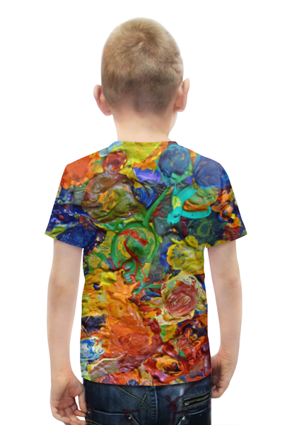 Заказать детскую футболку в Москве. Футболка с полной запечаткой для мальчиков "Краска" от Максим Кашин - готовые дизайны и нанесение принтов.