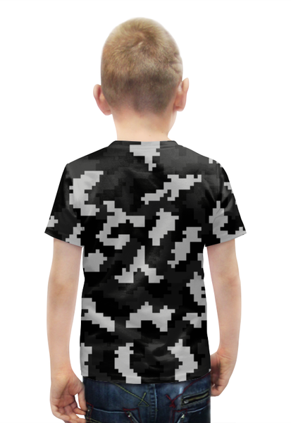 Заказать детскую футболку в Москве. Футболка с полной запечаткой для мальчиков Пиксели от THE_NISE  - готовые дизайны и нанесение принтов.