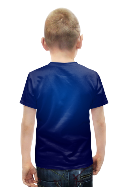 Заказать детскую футболку в Москве. Футболка с полной запечаткой для мальчиков Корги с оленьими рогами  от T-shirt print  - готовые дизайны и нанесение принтов.