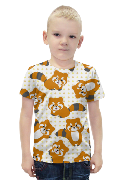 Заказать детскую футболку в Москве. Футболка с полной запечаткой для мальчиков Еноты от T-shirt print  - готовые дизайны и нанесение принтов.
