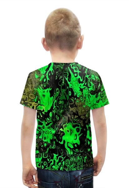 Заказать детскую футболку в Москве. Футболка с полной запечаткой для мальчиков Серо-зеленый от THE_NISE  - готовые дизайны и нанесение принтов.