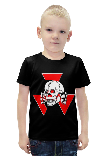 Заказать детскую футболку в Москве. Футболка с полной запечаткой для мальчиков Череп  от ПРИНТЫ ПЕЧАТЬ  - готовые дизайны и нанесение принтов.
