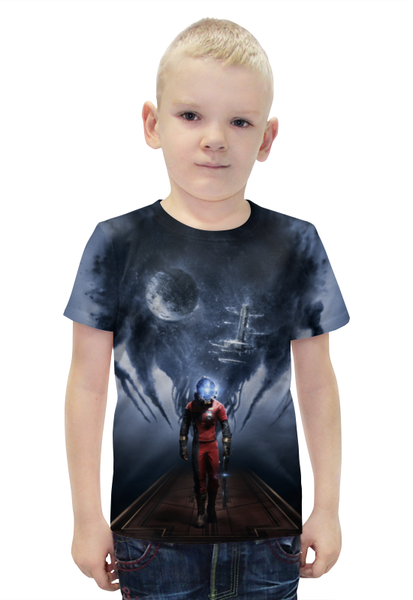 Заказать детскую футболку в Москве. Футболка с полной запечаткой для мальчиков prey / Прей от galaxy secret - готовые дизайны и нанесение принтов.