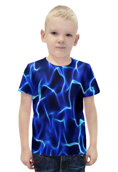 Заказать детскую футболку в Москве. Футболка с полной запечаткой для мальчиков Волны от THE_NISE  - готовые дизайны и нанесение принтов.
