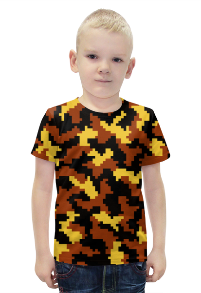 Заказать детскую футболку в Москве. Футболка с полной запечаткой для мальчиков Камуфляж пустыня от THE_NISE  - готовые дизайны и нанесение принтов.