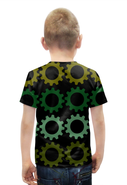 Заказать детскую футболку в Москве. Футболка с полной запечаткой для мальчиков Шестерёнки от Nalivaev - готовые дизайны и нанесение принтов.