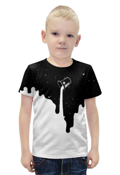 Заказать детскую футболку в Москве. Футболка с полной запечаткой для мальчиков Космическая краска от ISliM - готовые дизайны и нанесение принтов.