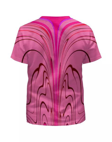 Заказать детскую футболку в Москве. Футболка с полной запечаткой для мальчиков Розовые волны от Alexey Evsyunin - готовые дизайны и нанесение принтов.