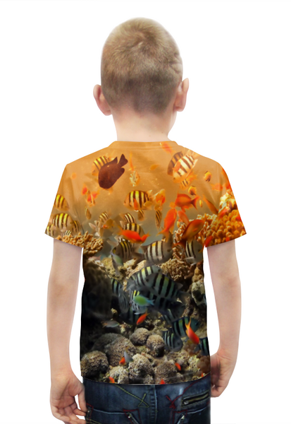 Заказать детскую футболку в Москве. Футболка с полной запечаткой для мальчиков Рыбки от THE_NISE  - готовые дизайны и нанесение принтов.