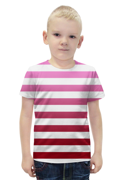 Заказать детскую футболку в Москве. Футболка с полной запечаткой для мальчиков Lines от CoolDesign - готовые дизайны и нанесение принтов.
