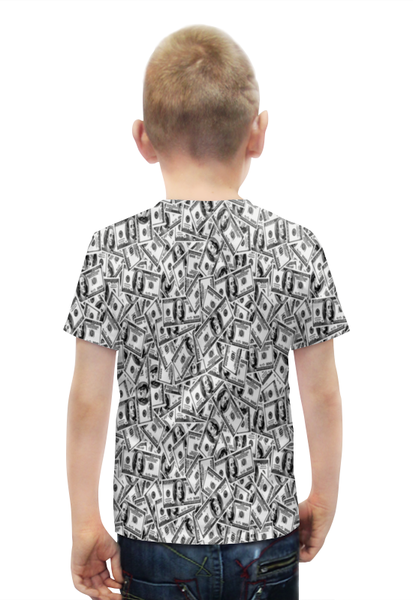 Заказать детскую футболку в Москве. Футболка с полной запечаткой для мальчиков Доллар от THE_NISE  - готовые дизайны и нанесение принтов.