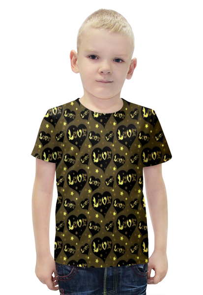 Заказать детскую футболку в Москве. Футболка с полной запечаткой для мальчиков Любовь от THE_NISE  - готовые дизайны и нанесение принтов.