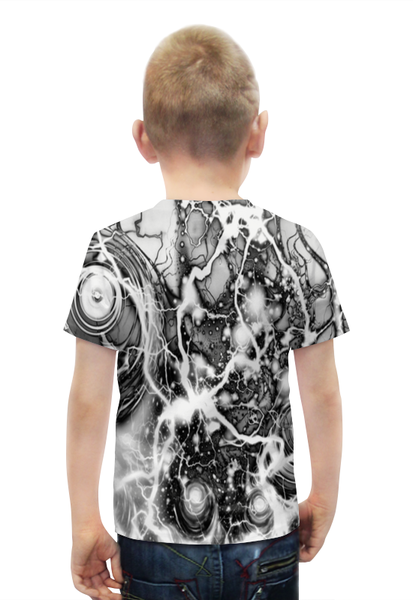 Заказать детскую футболку в Москве. Футболка с полной запечаткой для мальчиков Черно-белый узор от THE_NISE  - готовые дизайны и нанесение принтов.