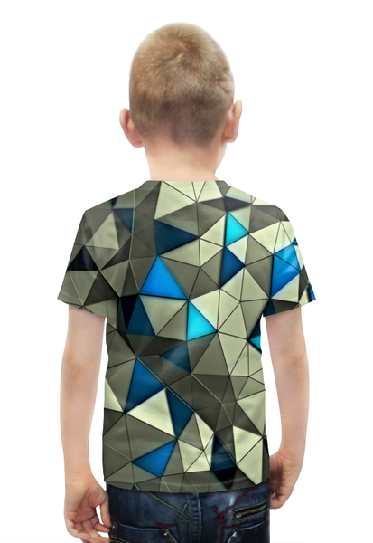 Заказать детскую футболку в Москве. Футболка с полной запечаткой для мальчиков Стекло серо-голубое от THE_NISE  - готовые дизайны и нанесение принтов.