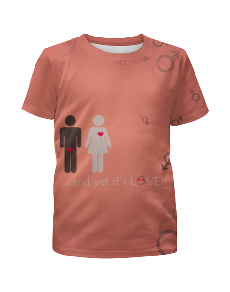 Заказать детскую футболку в Москве. Футболка с полной запечаткой для мальчиков любовь от niggalay90 - готовые дизайны и нанесение принтов.