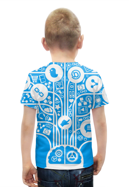 Заказать детскую футболку в Москве. Футболка с полной запечаткой для мальчиков Интернет от Media M  - готовые дизайны и нанесение принтов.