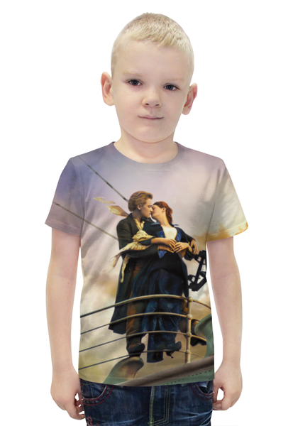 Заказать детскую футболку в Москве. Футболка с полной запечаткой для мальчиков Титаник от skynatural - готовые дизайны и нанесение принтов.