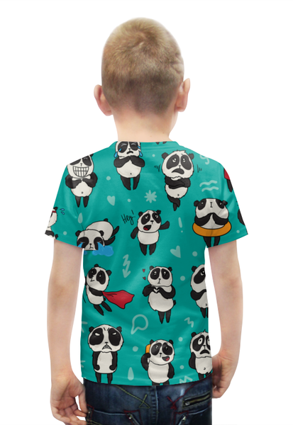 Заказать детскую футболку в Москве. Футболка с полной запечаткой для мальчиков Смешные панды от T-shirt print  - готовые дизайны и нанесение принтов.