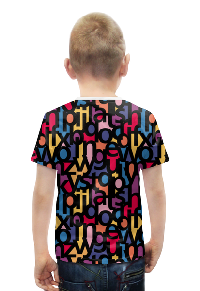 Заказать детскую футболку в Москве. Футболка с полной запечаткой для мальчиков Алфавит от Илья Щеблецов - готовые дизайны и нанесение принтов.