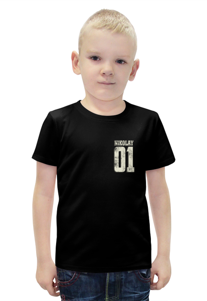 Заказать детскую футболку в Москве. Футболка с полной запечаткой для мальчиков Николай 01 от weeert - готовые дизайны и нанесение принтов.