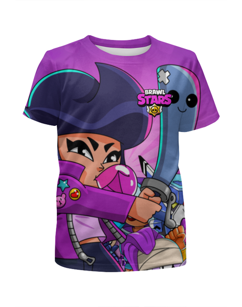 Заказать детскую футболку в Москве. Футболка с полной запечаткой для мальчиков BRAWL STARS BIBI от geekbox - готовые дизайны и нанесение принтов.