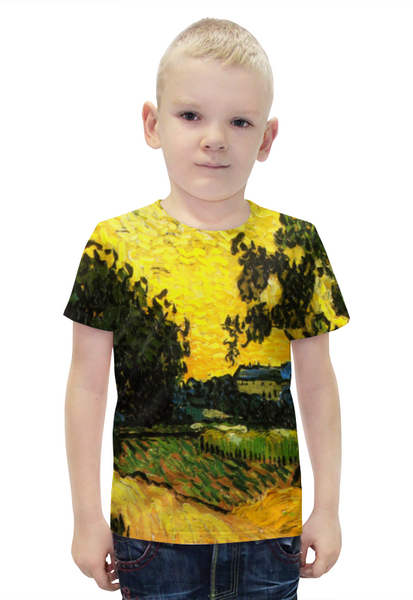 Заказать детскую футболку в Москве. Футболка с полной запечаткой для мальчиков Van Gogh от THE_NISE  - готовые дизайны и нанесение принтов.