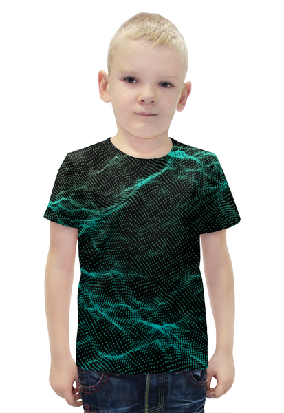 Заказать детскую футболку в Москве. Футболка с полной запечаткой для мальчиков Оптический узор от THE_NISE  - готовые дизайны и нанесение принтов.