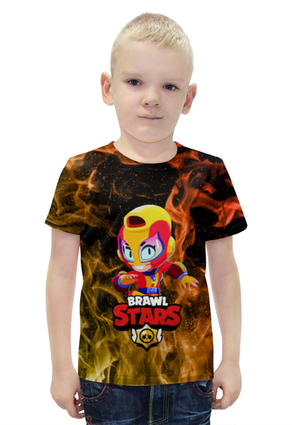 Заказать детскую футболку в Москве. Футболка с полной запечаткой для мальчиков Brawl Stars MAX от vista12761@rambler.ru - готовые дизайны и нанесение принтов.