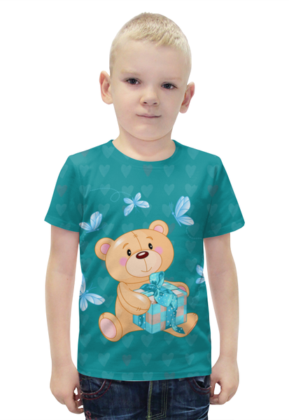 Заказать детскую футболку в Москве. Футболка с полной запечаткой для мальчиков Любимый мишка от Илья Щеблецов - готовые дизайны и нанесение принтов.