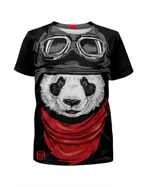 Заказать детскую футболку в Москве. Футболка с полной запечаткой для мальчиков Панда от coolmag - готовые дизайны и нанесение принтов.