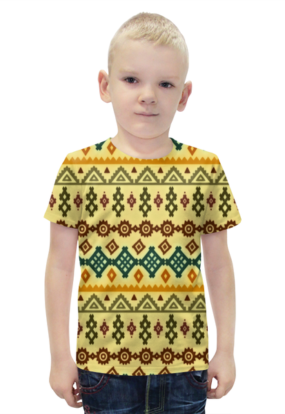 Заказать детскую футболку в Москве. Футболка с полной запечаткой для мальчиков Этнический узор от THE_NISE  - готовые дизайны и нанесение принтов.