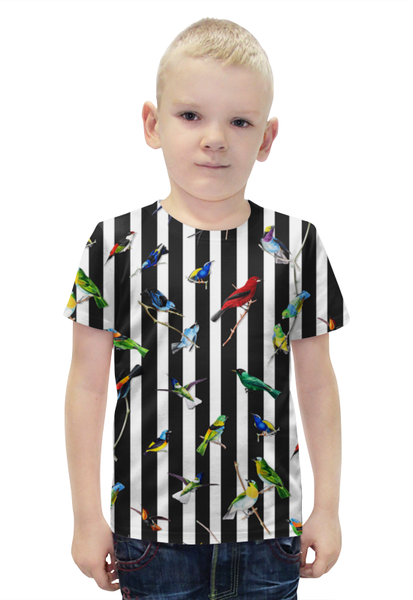 Заказать детскую футболку в Москве. Футболка с полной запечаткой для мальчиков птицы от THE_NISE  - готовые дизайны и нанесение принтов.