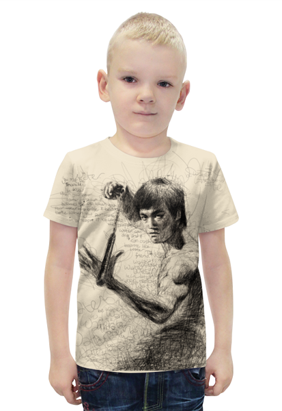Заказать детскую футболку в Москве. Футболка с полной запечаткой для мальчиков Bruce Lee от Leichenwagen - готовые дизайны и нанесение принтов.